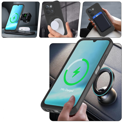 Xiaomi Redmi 15C Case Zore M-safe Charging Stand Samara Cover - 8