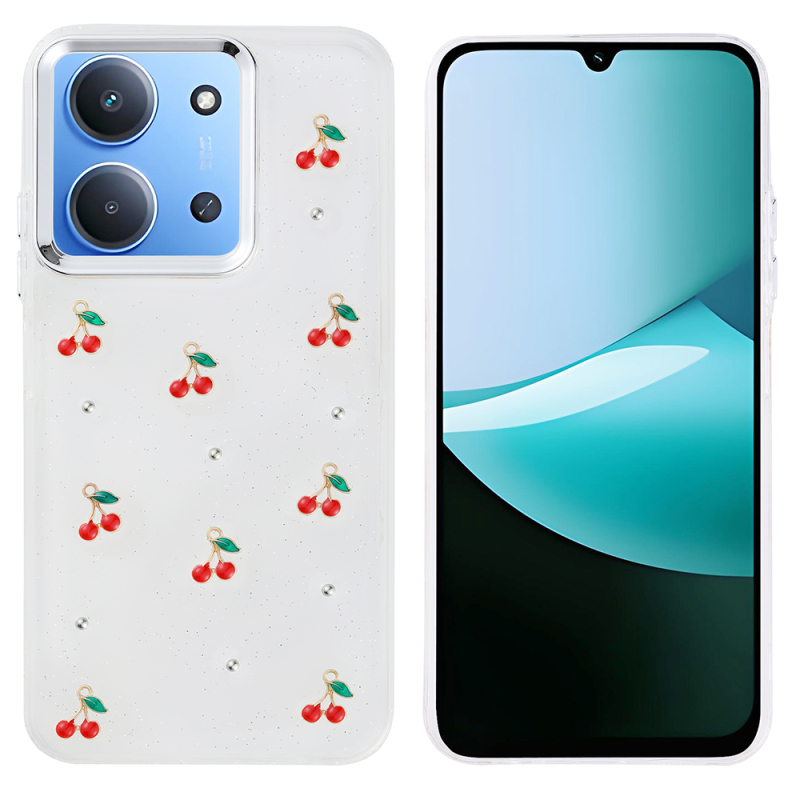 Xiaomi Redmi 15C Kılıf Airbag Tasarımlı Simli Şeffaf Zore Kutup Kapak - 2