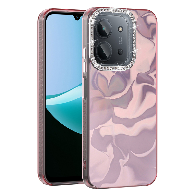 Xiaomi Redmi 15C Kılıf Airbagli Parlak Taş Detay Tasarımlı Zore Esila Kapak - 8