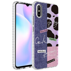 Xiaomi Redmi 9A Case Airbag Edge Colorful Patterned Silicone Zore Elegans Cover - 4