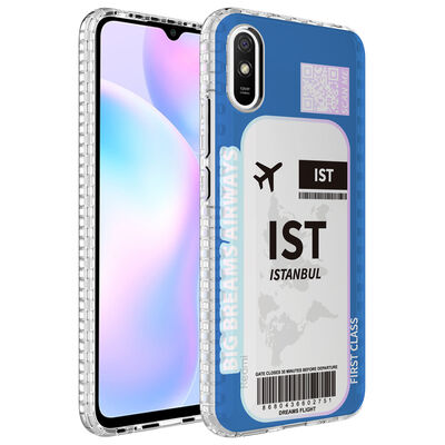 Xiaomi Redmi 9A Case Airbag Edge Colorful Patterned Silicone Zore Elegans Cover - 3