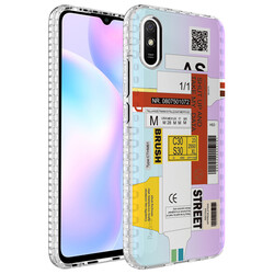Xiaomi Redmi 9A Case Airbag Edge Colorful Patterned Silicone Zore Elegans Cover - 5