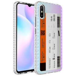 Xiaomi Redmi 9A Case Airbag Edge Colorful Patterned Silicone Zore Elegans Cover - 7
