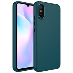 Xiaomi Redmi 9A Case Metal Frame and Button Design Silicone Zore Luna Cover - 1