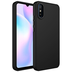 Xiaomi Redmi 9A Case Metal Frame and Button Design Silicone Zore Luna Cover - 5