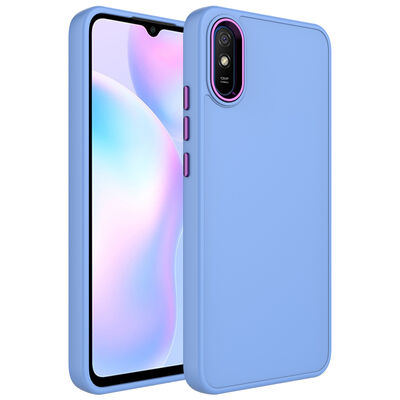 Xiaomi Redmi 9A Case Metal Frame and Button Design Silicone Zore Luna Cover - 6