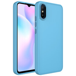 Xiaomi Redmi 9A Case Metal Frame and Button Design Silicone Zore Luna Cover - 8