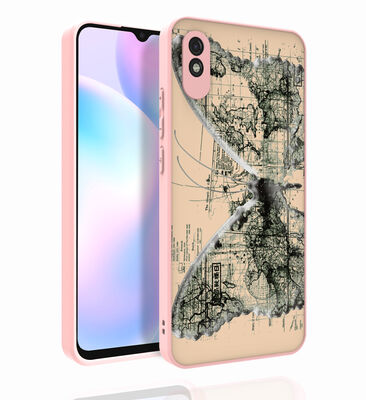 Xiaomi Redmi 9A Case Patterned Camera Protected Glossy Zore Nora Cover - 6