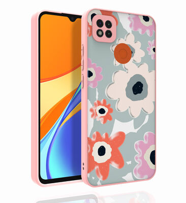Xiaomi Redmi 9C Case Patterned Camera Protection Glossy Zore Nora Cover - 7
