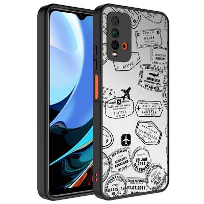 Xiaomi Redmi 9T Case Mirror Patterned Camera Protected Glossy Zore Mirror Cover - 1