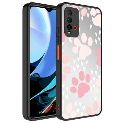 Xiaomi Redmi 9T Case Mirror Patterned Camera Protected Glossy Zore Mirror Cover - 8
