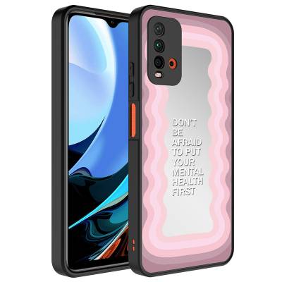 Xiaomi Redmi 9T Case Mirror Patterned Camera Protected Glossy Zore Mirror Cover - 9