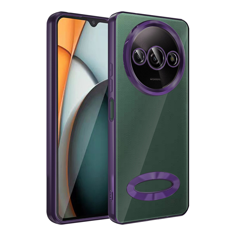 Xiaomi Redmi A3 4G 2024 Kılıf Kamera Korumalı Logo Gösteren Zore Omega Kapak - 22