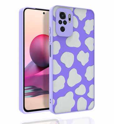 Xiaomi Redmi Note 10 Case Patterned Camera Protection Glossy Zore Nora Cover - 8