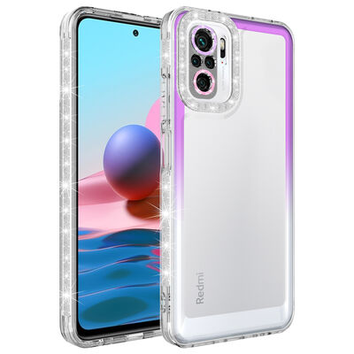 Xiaomi Redmi Note 10 Case Silvery and Color Transition Design Lens Protected Zore Park Cover - 3