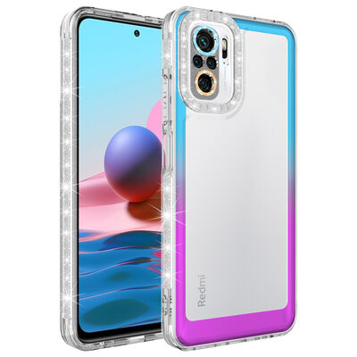 Xiaomi Redmi Note 10 Case Silvery and Color Transition Design Lens Protected Zore Park Cover - 5