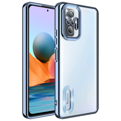 Xiaomi Redmi Note 10 Pro Case Camera Protected Zore Omega Cover with Showing Logo - 5