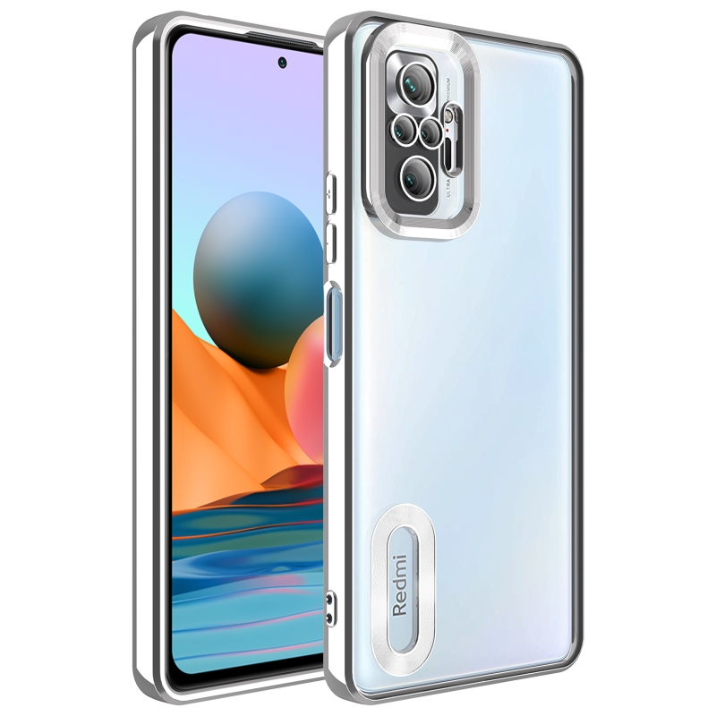 Xiaomi Redmi Note 10 Pro Case Camera Protected Zore Omega Cover with Showing Logo - 4