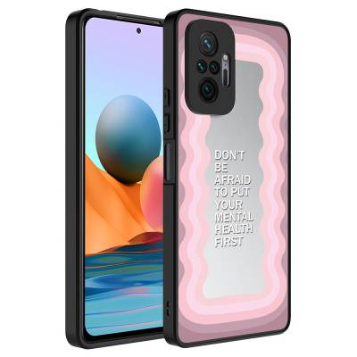 Xiaomi Redmi Note 10 Pro Case Mirror Patterned Camera Protection Glossy Zore Mirror Cover - 1