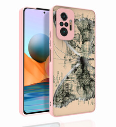 Xiaomi Redmi Note 10 Pro Case Patterned Camera Protection Glossy Zore Nora Cover - 6