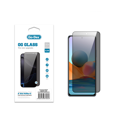 Xiaomi Redmi Note 10 Pro Go Des OG Glass Privacy Antistatik Temperli Cam Ekran Koruyucu - 2
