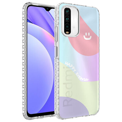 Xiaomi Redmi Note 10S Case Airbag Edge Colorful Patterned Silicone Zore Elegans Cover - 10