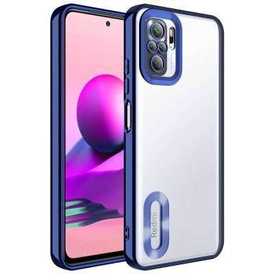 Xiaomi Redmi Note 10S Case Camera Protected Zore Omega Cover with Showing Logo - 9
