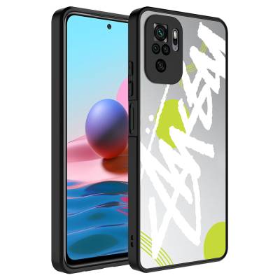 Xiaomi Redmi Note 10S Case Mirror Patterned Camera Protection Glossy Zore Mirror Cover - 3
