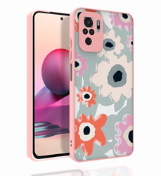 Xiaomi Redmi Note 10S Case Patterned Camera Protection Glossy Zore Nora Cover - 7