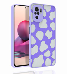 Xiaomi Redmi Note 10S Case Patterned Camera Protection Glossy Zore Nora Cover - 8