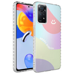 Xiaomi Redmi Note 11 Global Case Airbag Edge Colorful Patterned Silicone Zore Elegans Cover - 10