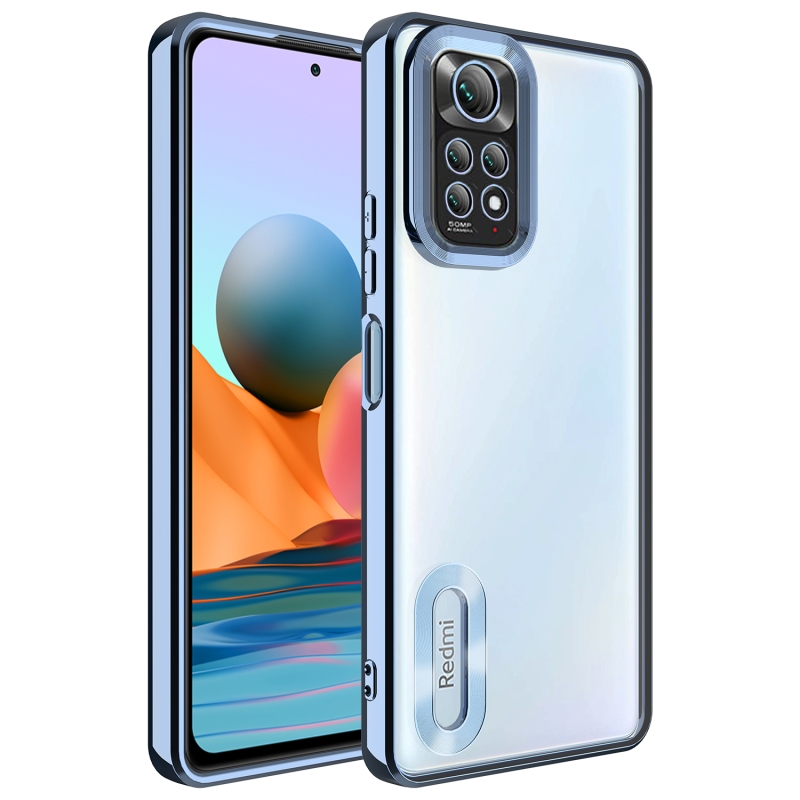 Xiaomi Redmi Note 11 Global Case Camera Protected Zore Omega Cover with Showing Logo - 4