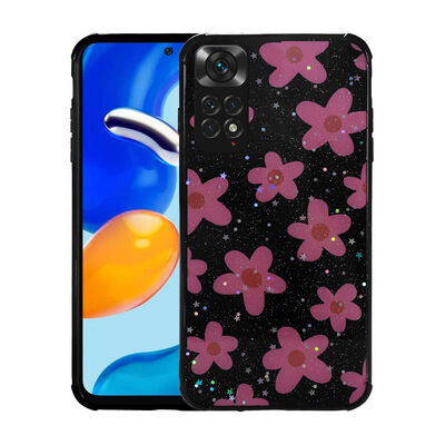 Xiaomi Redmi Note 11 Global Case Glittery Patterned Camera Protected Shiny Zore Popy Cover - 2
