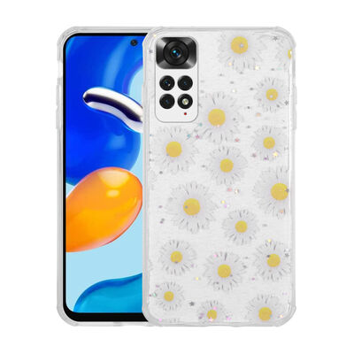 Xiaomi Redmi Note 11 Global Case Glittery Patterned Camera Protected Shiny Zore Popy Cover - 4