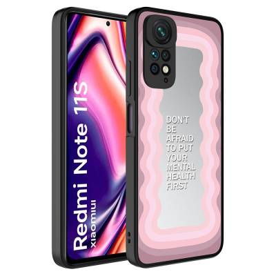 Xiaomi Redmi Note 11 Global Case Mirror Patterned Camera Protection Glossy Zore Mirror Cover - 6