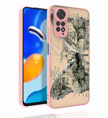 Xiaomi Redmi Note 11 Global Case Patterned Camera Protection Glossy Zore Nora Cover - 1
