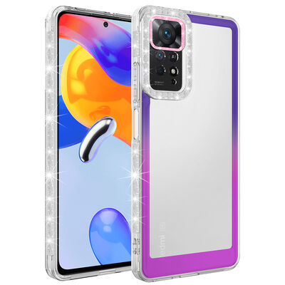 Xiaomi Redmi Note 11 Global Case Silvery and Color Transition Design Lens Protected Zore Park Cover - 8
