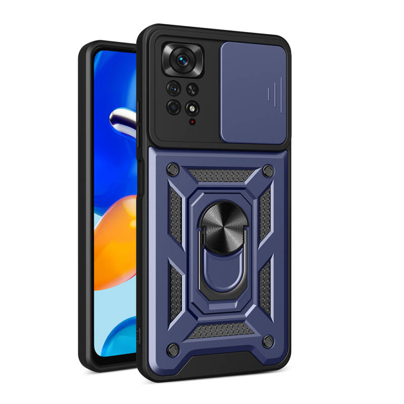 Xiaomi Redmi Note 11 Pro 4G Case Magnetic Stand Camera Protector Zore Sliding Vega Cover - 2