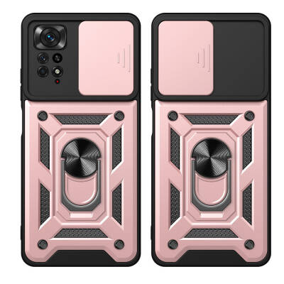 Xiaomi Redmi Note 11 Pro 4G Case Magnetic Stand Camera Protector Zore Sliding Vega Cover - 4