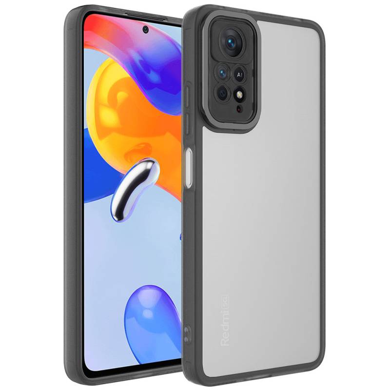 Xiaomi Redmi Note 11 Pro 5G Case Camera Protected Transparent Zore Post Cover - 7