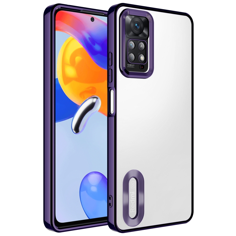 Xiaomi Redmi Note 11 Pro 5G Case Camera Protected Zore Omega Cover with Showing Logo - 8