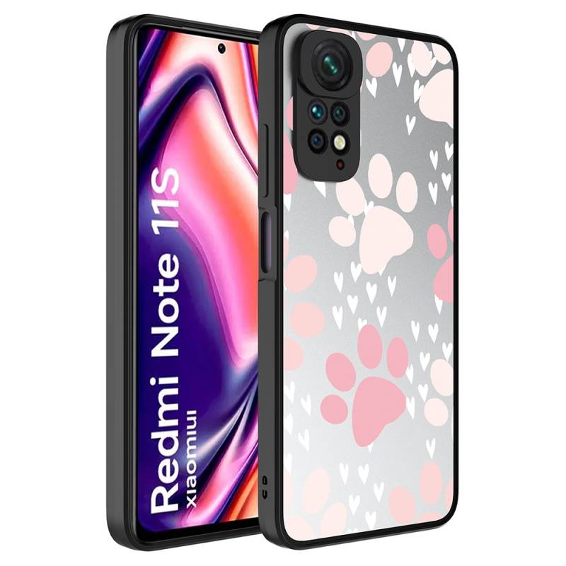 Xiaomi Redmi Note 11S Global Case Mirror Patterned Camera Protection Glossy Zore Mirror Cover - 2