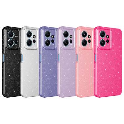 Xiaomi Redmi Note 12 4G Case Camera Protection Glittery Luxury Zore Cotton Cover - 2