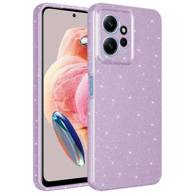 Xiaomi Redmi Note 12 4G Case Camera Protection Glittery Luxury Zore Cotton Cover - 6