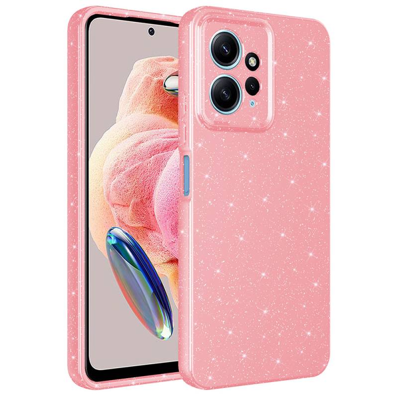 Xiaomi Redmi Note 12 4G Case Camera Protection Glittery Luxury Zore Cotton Cover - 8