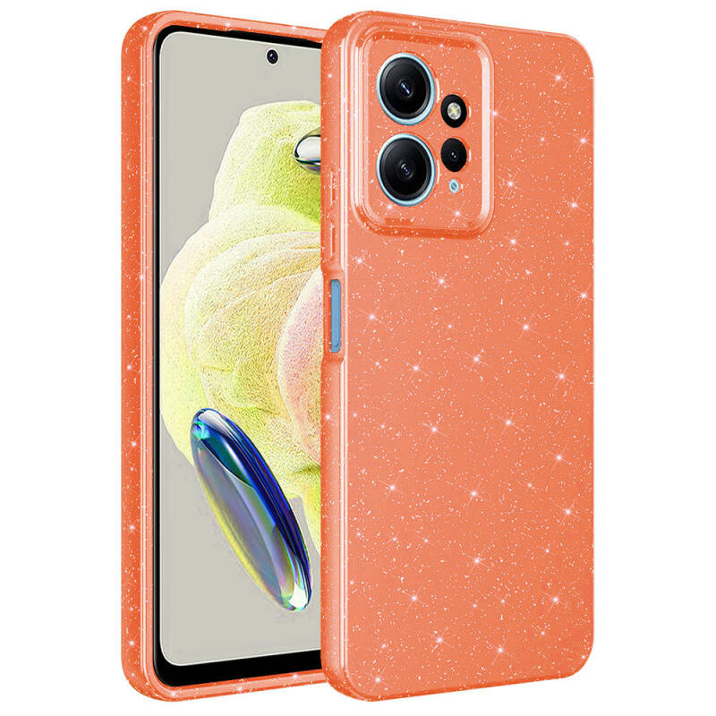 Xiaomi Redmi Note 12 4G Case Camera Protection Glittery Luxury Zore Cotton Cover - 10