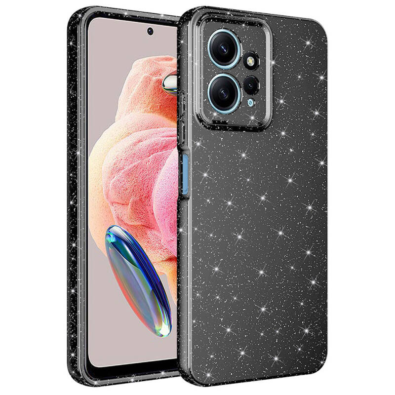 Xiaomi Redmi Note 12 4G Case Camera Protection Glittery Luxury Zore Cotton Cover - 4