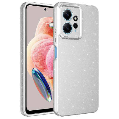 Xiaomi Redmi Note 12 4G Case Camera Protection Glittery Luxury Zore Cotton Cover - 5