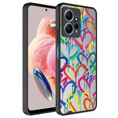 Xiaomi Redmi Note 12 4G Case Mirror Patterned Camera Protected Glossy Zore Mirror Cover - 3