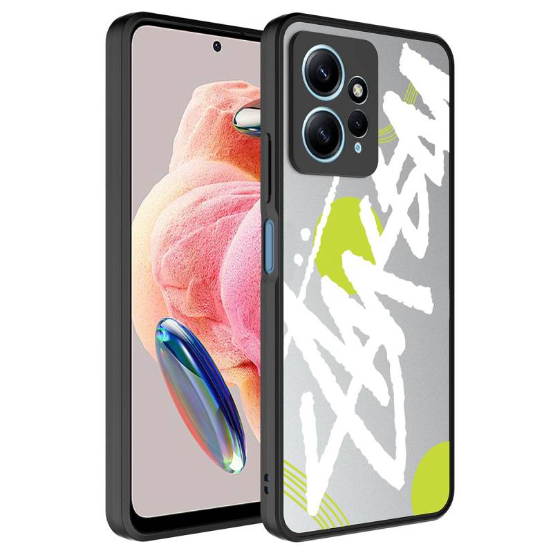 Xiaomi Redmi Note 12 4G Case Mirror Patterned Camera Protected Glossy Zore Mirror Cover - 4